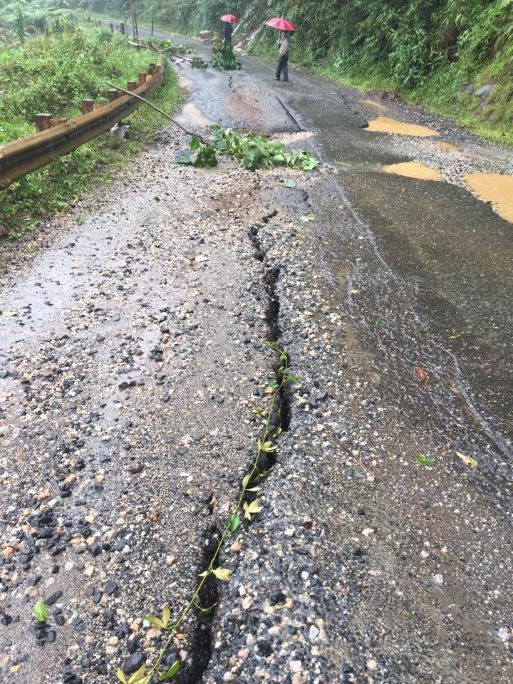 Tình hình thiệt hại do mưa lũ trên Quốc lộ 24, Tỉnh lộ 676